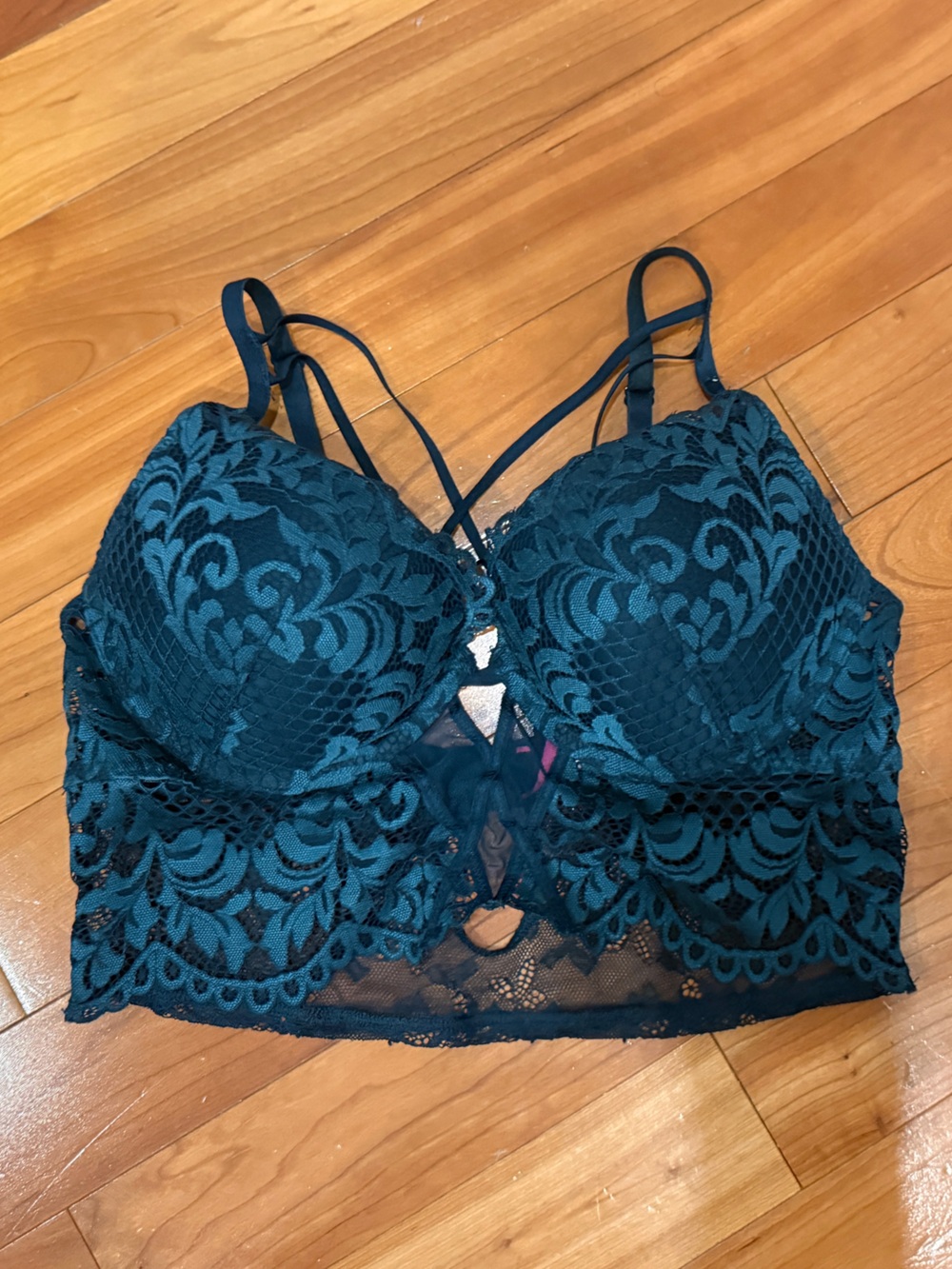 La SENZA Teal Lace Longline Bralette